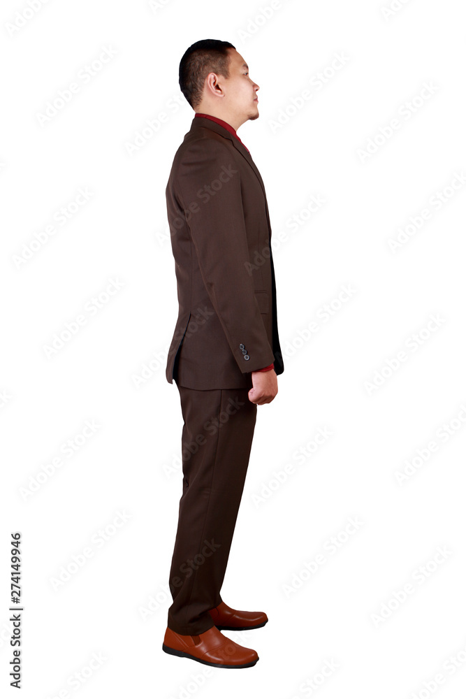 Asian Businessman Side View Profile Isolated on White Asian Businessman Side View Profile Isolated on White