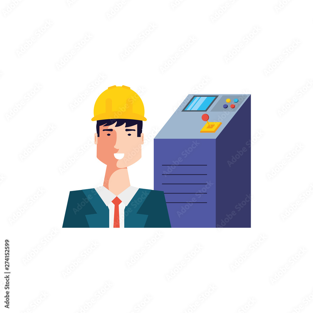 Isolated avatar of professional worker design