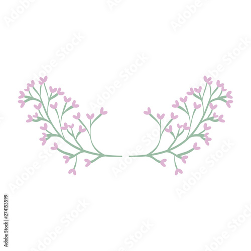 wreath leafs frame boho style