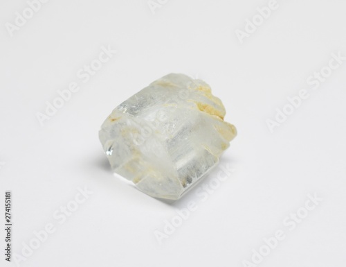 Aquamarine raw gemstone crystal photo