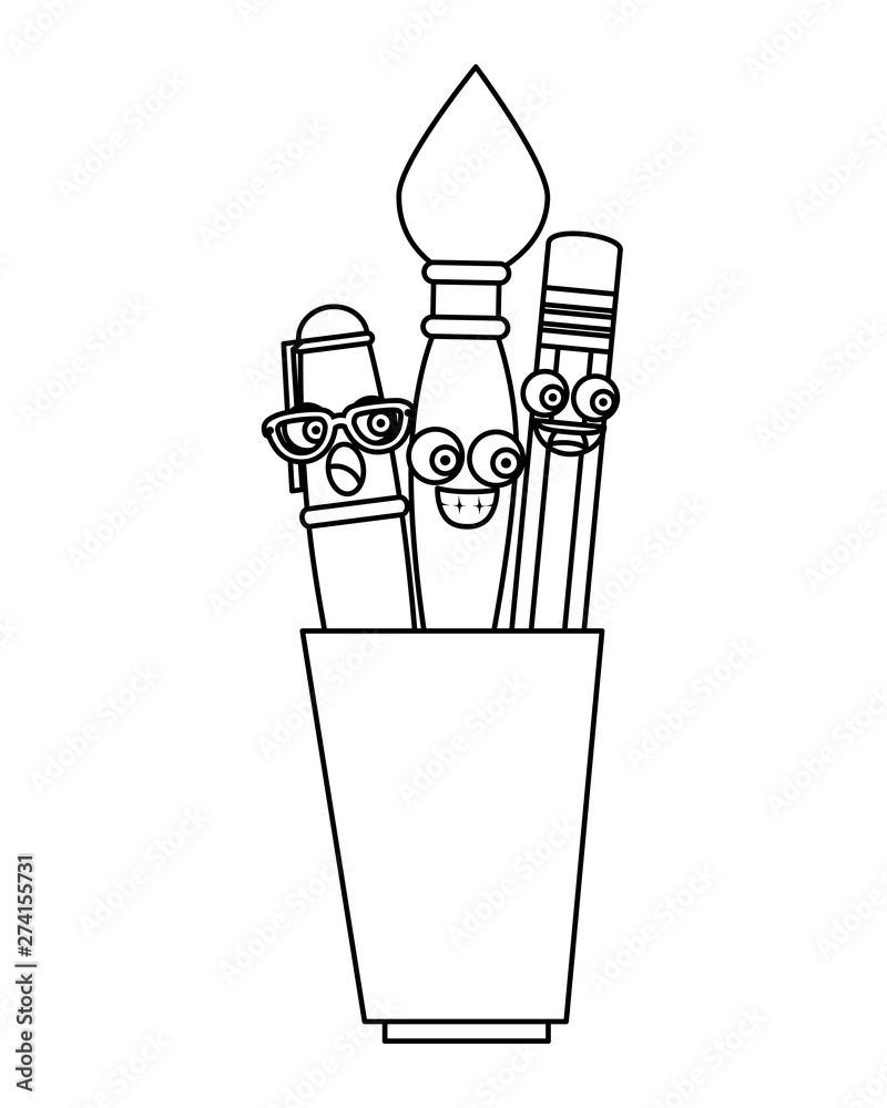 pencil holders with supplies kawaii characters pencil holders with supplies kawaii characters