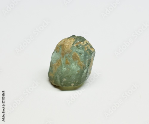 Green Beryl raw gemstone photo