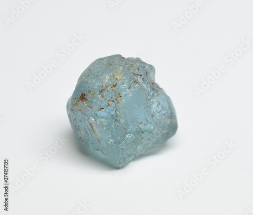 Aquamarine raw gemstone photo