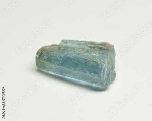 Aquamarine raw gemstone crystal photo