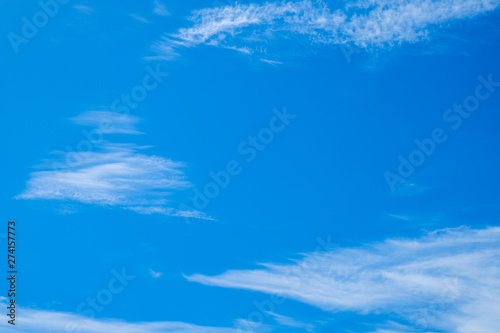 【写真素材】 青空 空 雲 初夏の空 背景 背景素材 6月 コピースペース 