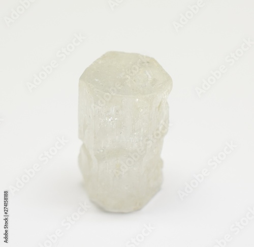 Aquamarine natural raw gemstone crystal photo