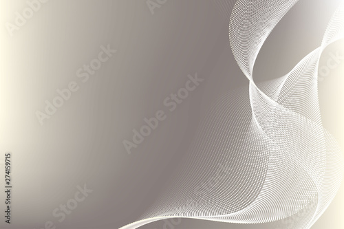 White and gray particle line wave abstract background modern design with copy space, Vector illustration for your business and web banner design.