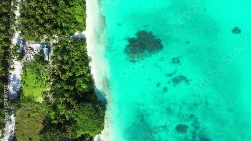 Wallpaper Mural Tropical Island Resort in Thailand, Drone shot over the island, with beautiful blue water. Torontodigital.ca