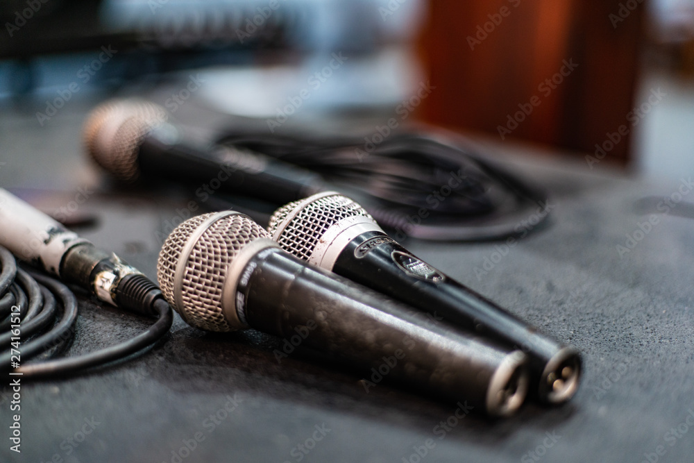 Obraz premium microphone on a background