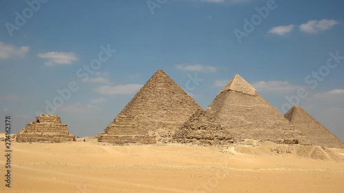 the pyramids at giza near cairo, egypt