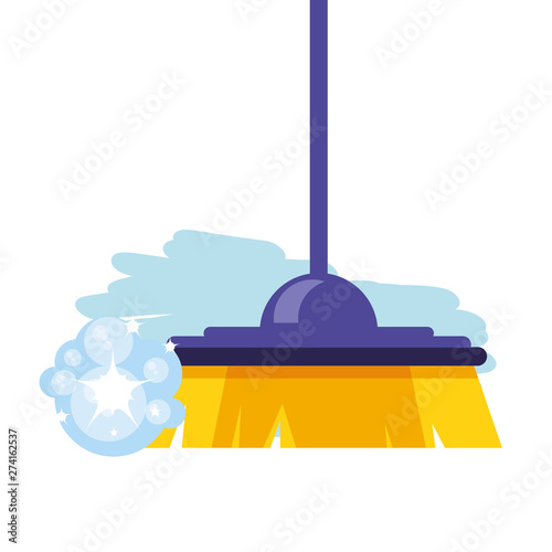Isolated cleaning brush design icon vector ilustration