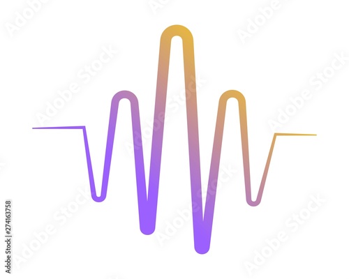 Audio Sound Wave logo template illustration vector design