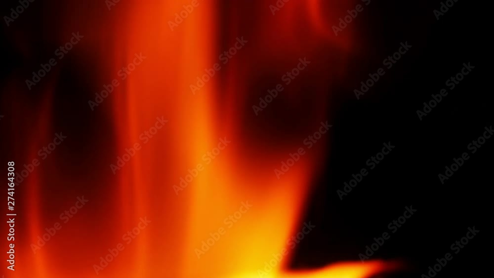 Close up flame fire on black background, blur burning fire spark Close up flame fire on black background, blur burning fire spark