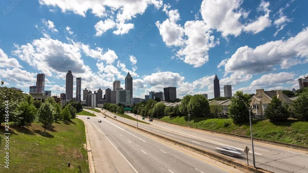 Timelapse of the clouds moving through the beautiful Atlanta skyline. Timelapse of the clouds moving through the beautiful Atlanta skyline.
