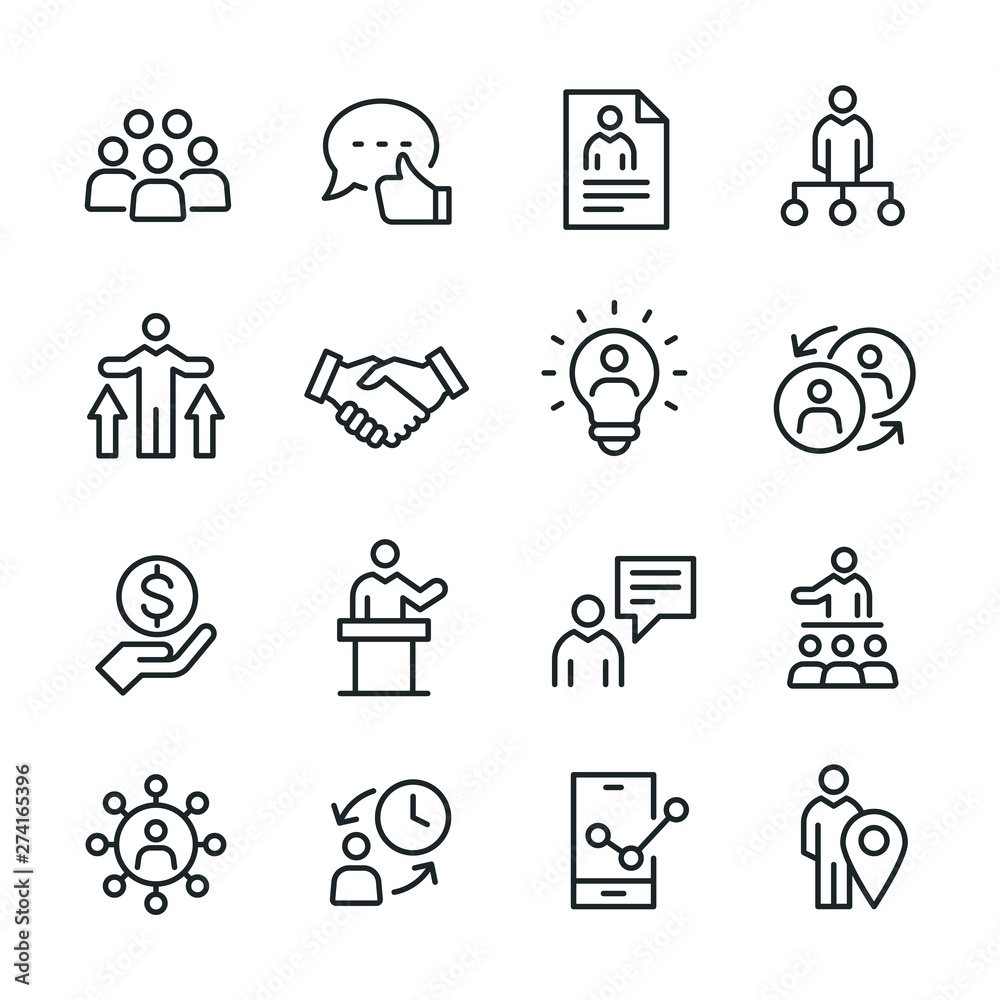 Business and Management - Line Icons