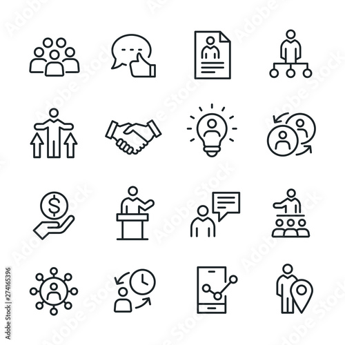 Business and Management - Line Icons