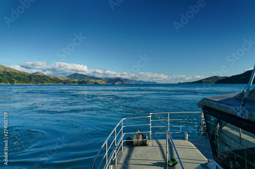 Passing through French Pass from the east, Marlborough Sounds, New Zealand. © Gary