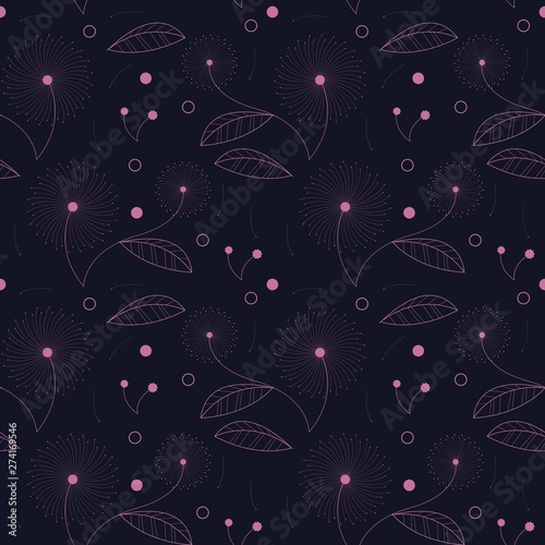 seamless floral flower pattern with neon color