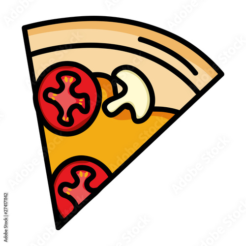 delicious italian pizza portion icon