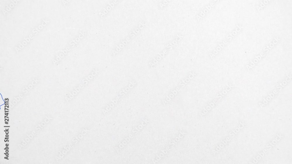 4K line drawing of a walking across the screen, blue ink on white textured paper with space for text above. 4K line drawing of a walking across the screen, blue ink on white textured paper with space for text above.