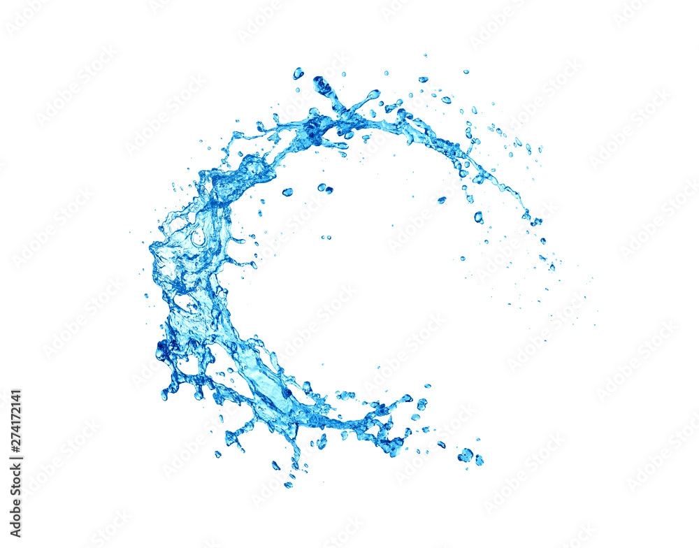 water Splash On white  Background