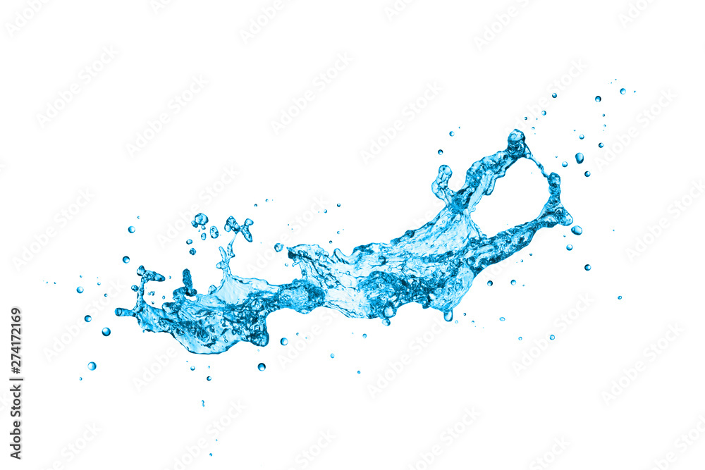 blue water splash isolated on white background blue water splash isolated on white background