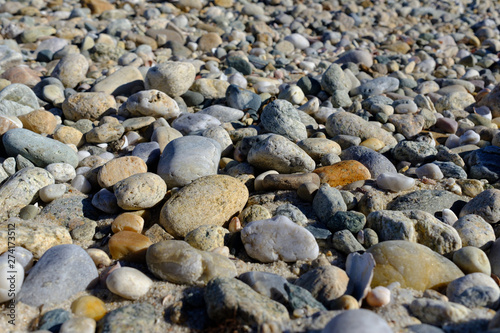 smooth weathered stones on a Martha’s Vineyard beach