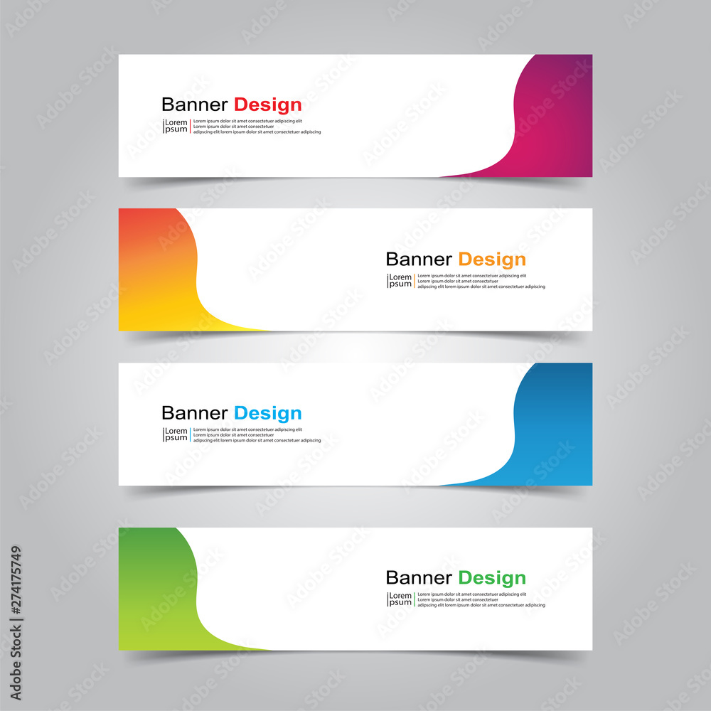 Naklejka premium Vector Abstract design banner web template