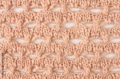 Brown Knitting Pattern or Knitted Pattern Background