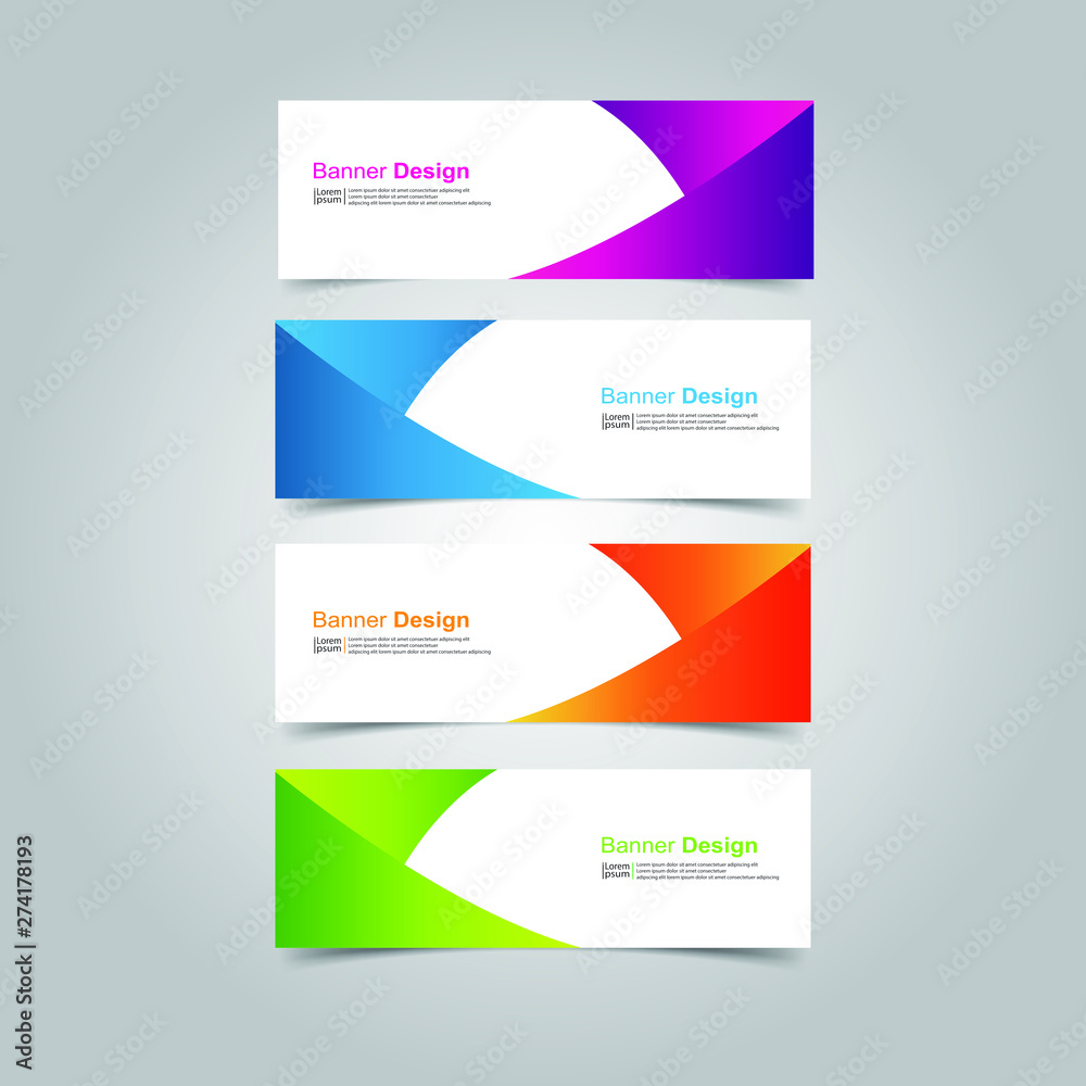 Vector abstract design banner web template