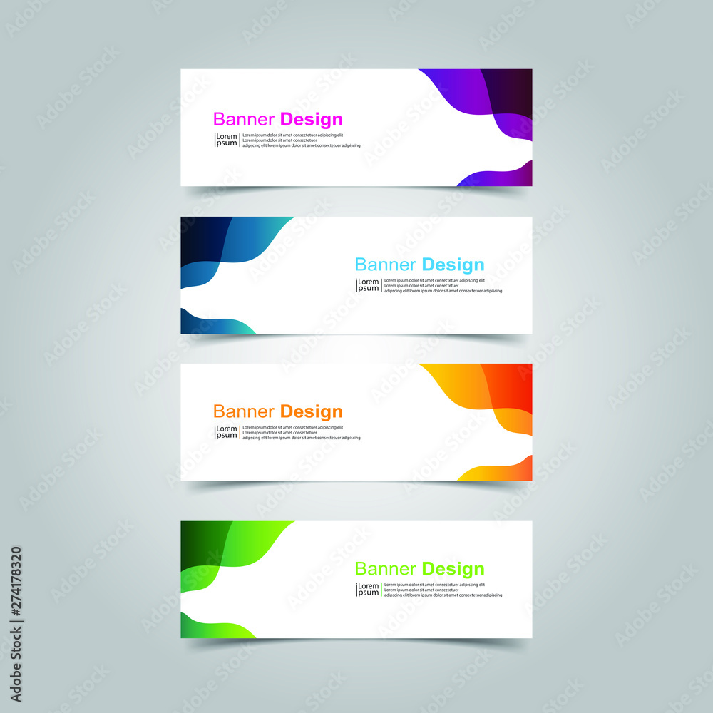 Naklejka premium Vector abstract design banner web template