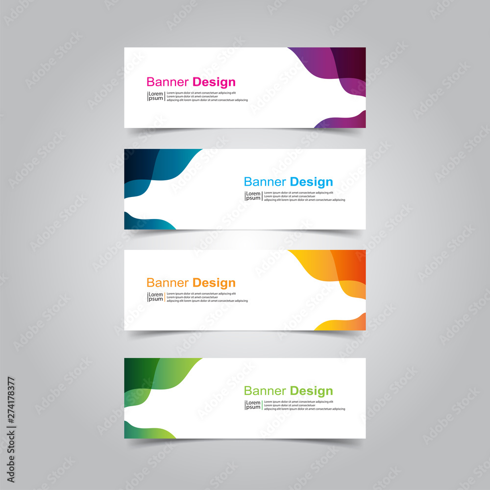 Naklejka premium Vector abstract design banner web template