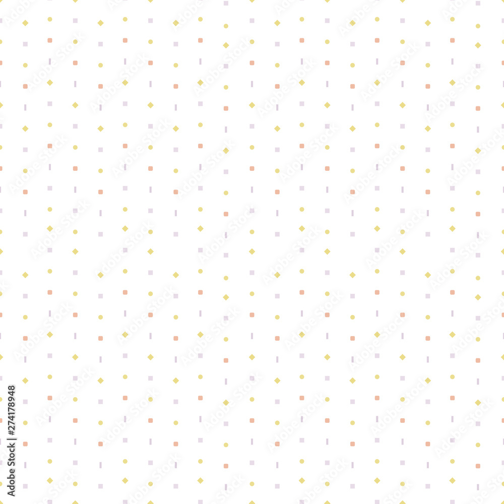 Simple dotted geometric seamless vector pattern. Simple dotted geometric seamless vector pattern.