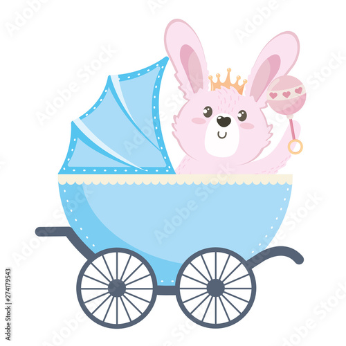 baby shower symbol and rabbit design