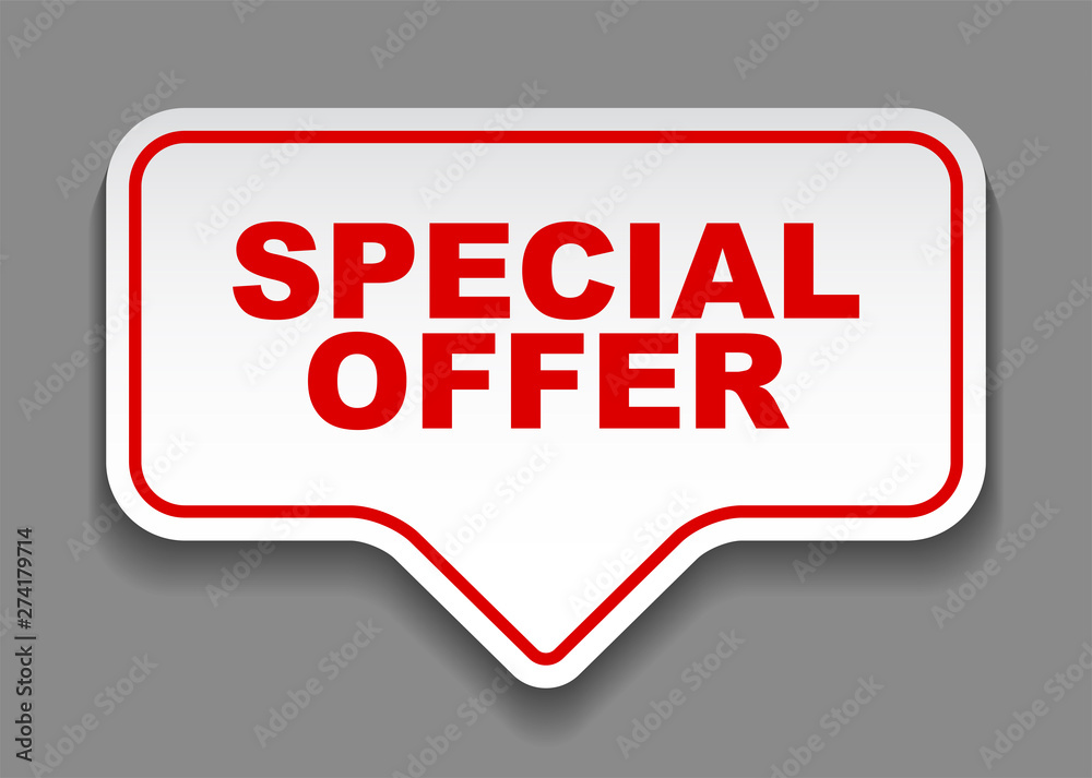 red vector banner special offer red vector banner special offer