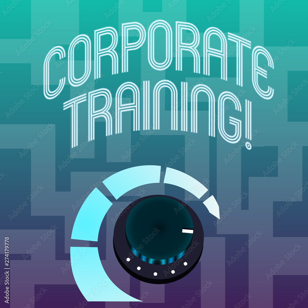 Text sign showing Corporate Training. Business photo text improving the employees perforanalysisce morale and skills Volume Control Metal Knob with Marker Line and Colorful Loudness Indicator Text sign showing Corporate Training. Business photo text improving the employees perforanalysisce morale and skills Volume Control Metal Knob with Marker Line and Colorful Loudness Indicator
