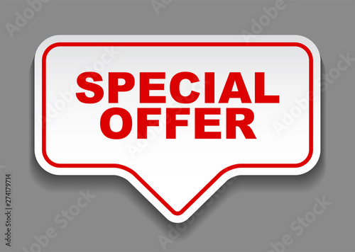 red vector banner special offer