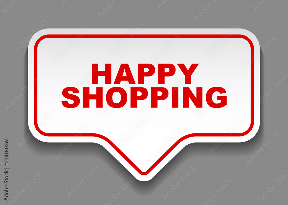 red vector banner happy shopping red vector banner happy shopping