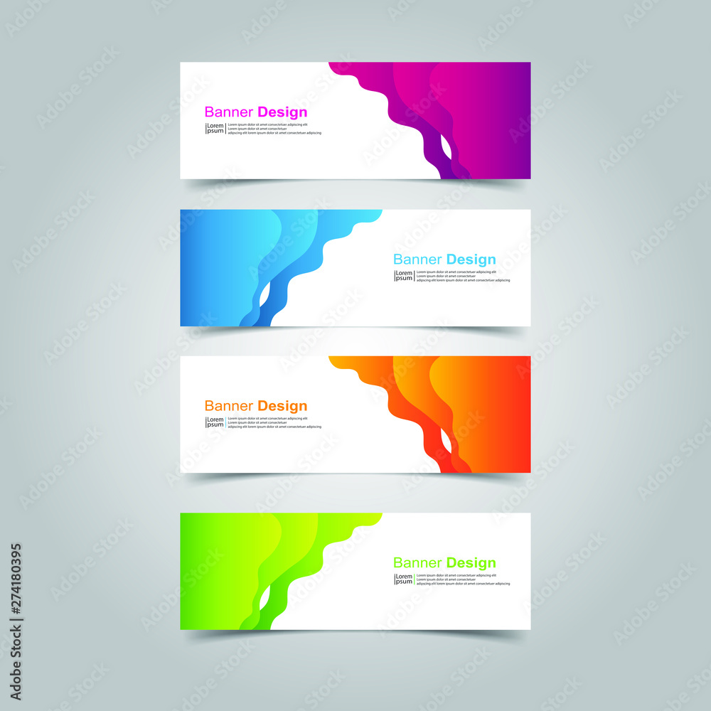 Fototapeta premium Vector abstract design banner web template