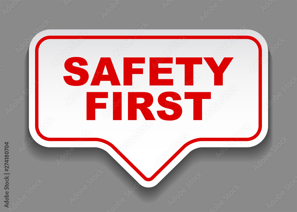 red vector banner safety first red vector banner safety first