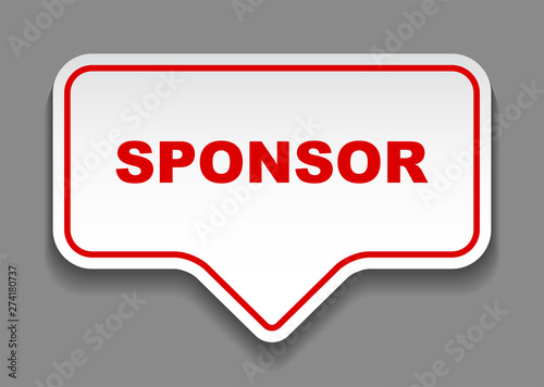 red vector banner sponsor