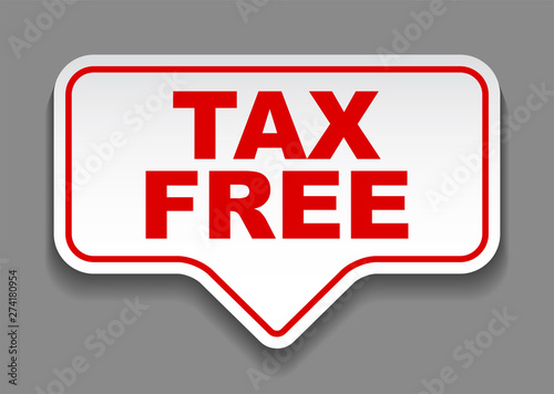 red vector banner tax free