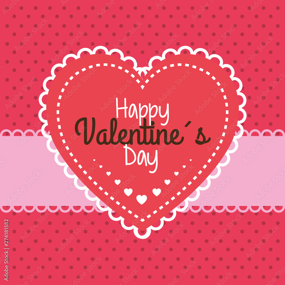 Happy Valentines Day Card, vector illustration