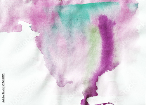 Wallpaper Mural Abstract background, hand-painted texture, watercolor painting, splashes, drops of paint, paint smears. Design for backgrounds, wallpapers, covers and packaging. Torontodigital.ca