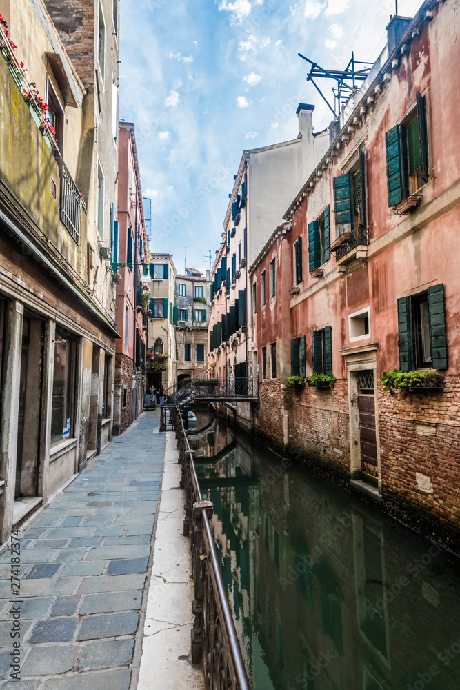 Early morning on the Venetian canal