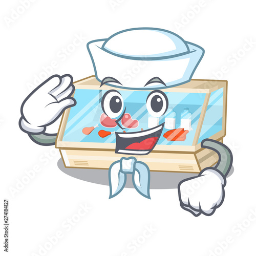 Sailor trade counter in the mascot shape