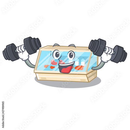 Fitness trade counter in the mascot shape