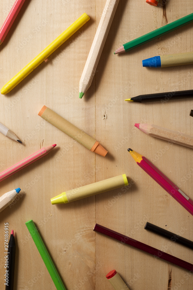 Naklejka premium Pencils close up