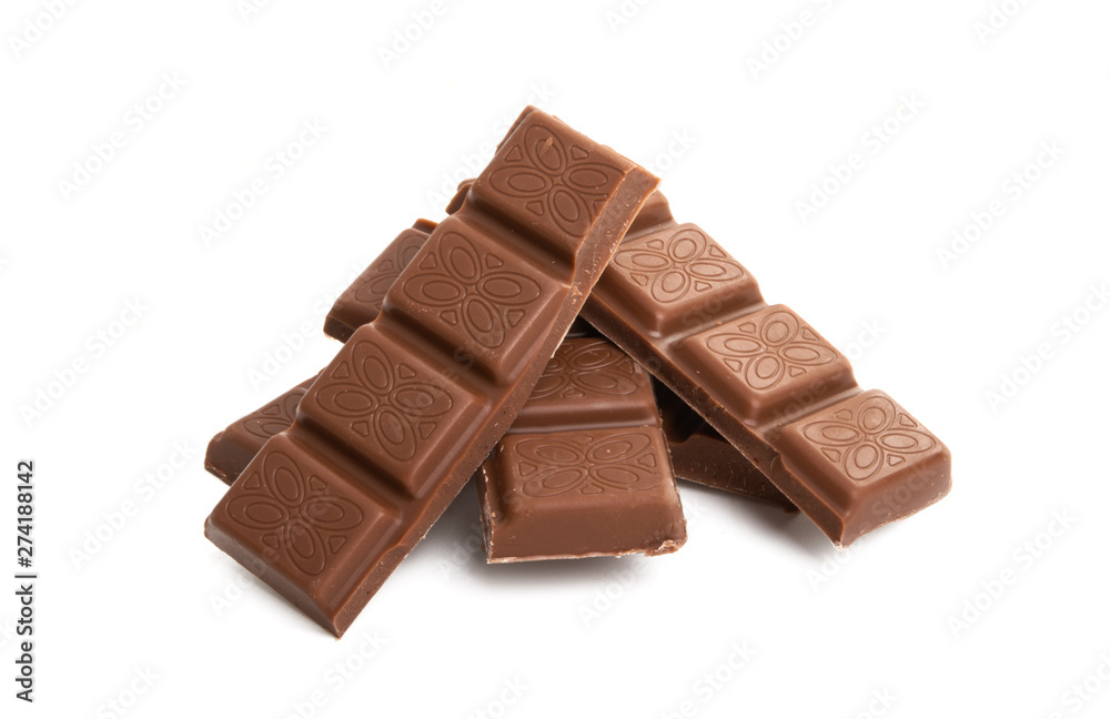 chocolate bar isolated