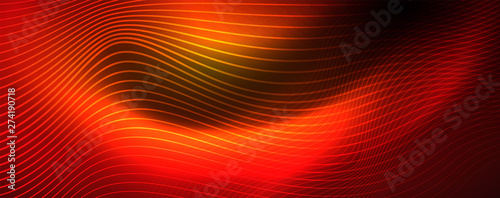 Shiny neon lines techno magic futuristic background, magic energy space light concept, abstract background wallpaper design